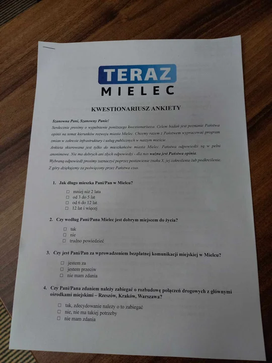 Ankieta Teraz Mielec