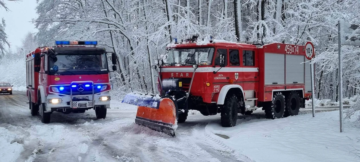Atak zimy w powiecie kolbuszowskim (21 stycznia 2023 r.)