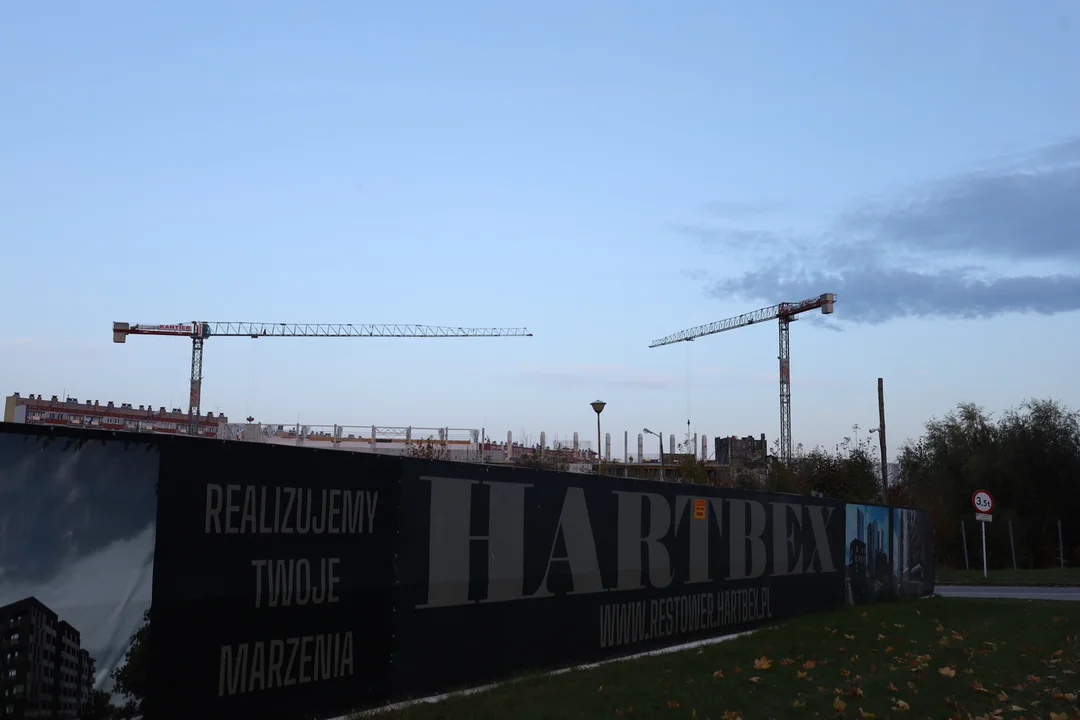 Widać tylko żurawie