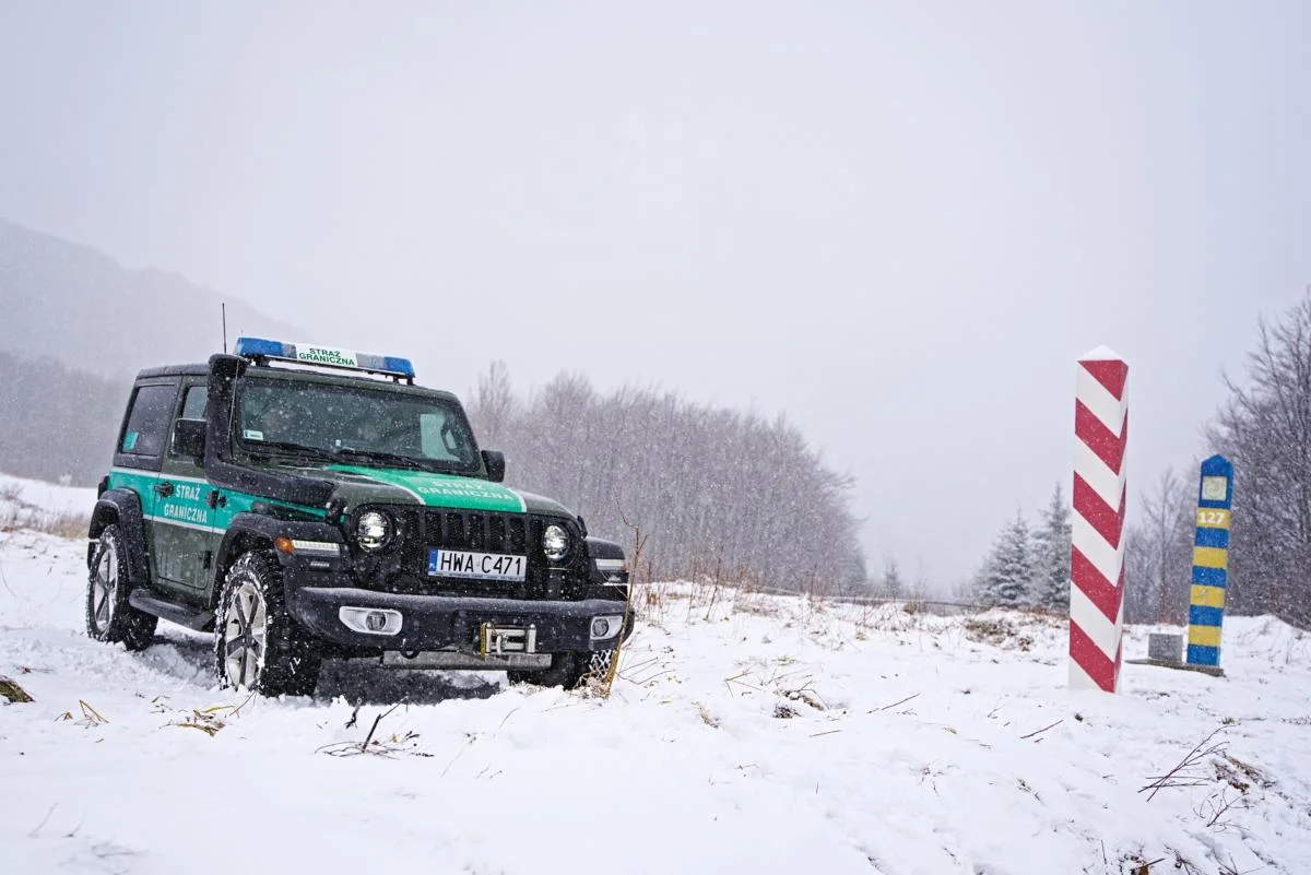 Zimowy patrol na granicy w Bieszczadach