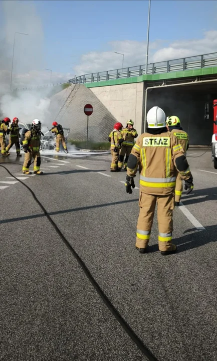 Pożar przy S19