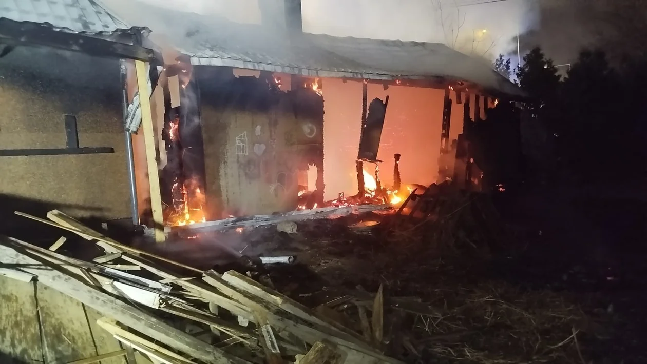 Pożar budynku pod Rzeszowem