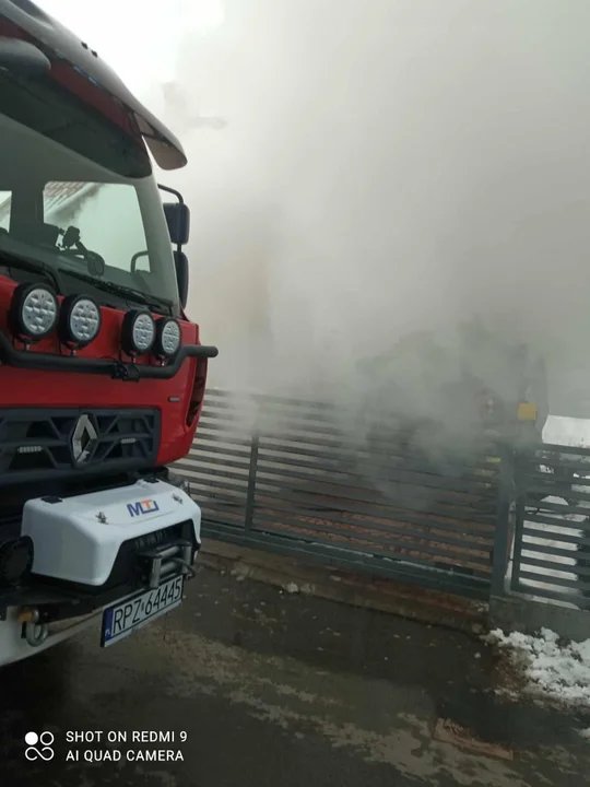 Pożar garażu w regionie