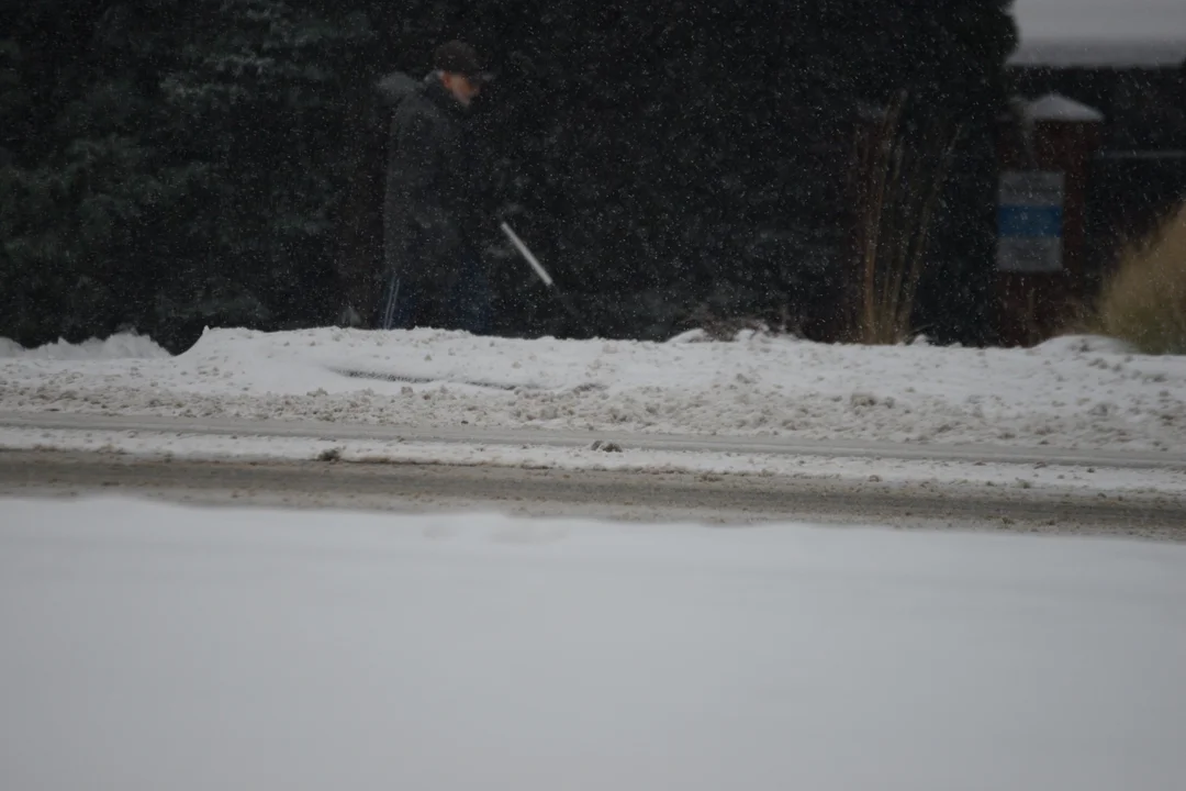 Śnieżyca na Podkarpaciu