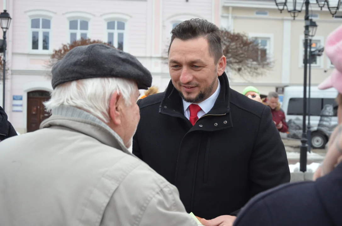 Wigilijne spotkanie na sanockim Rynku