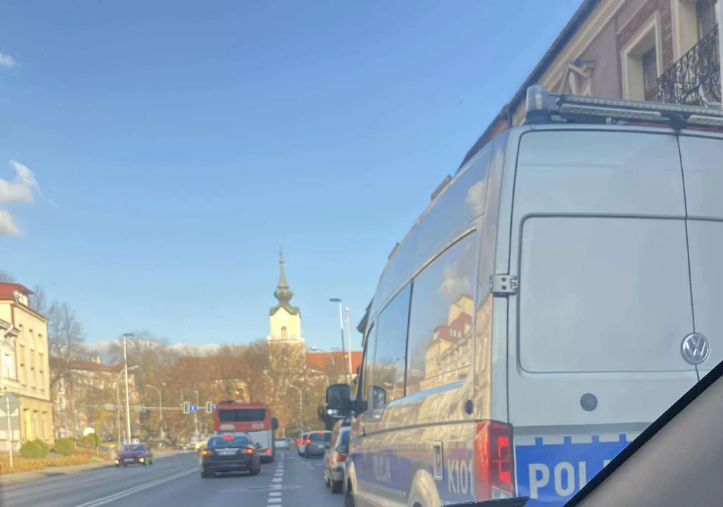 Utrudnienia ruchu na ulicy Dąbrowskiego w Rzeszowie