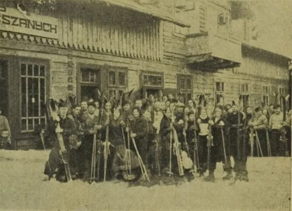 Obóz narciarski studentów medycyny w Siankach (1936 rok).