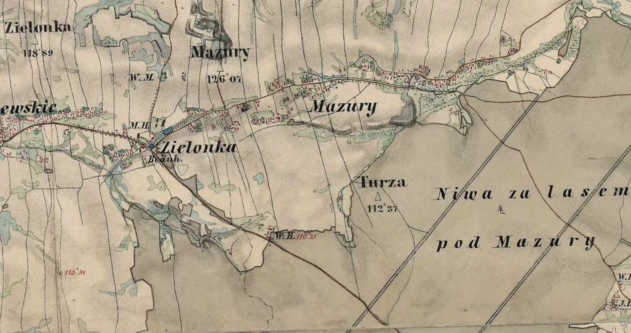 Kolbuszowa i okolice na mapach z XIX wieku