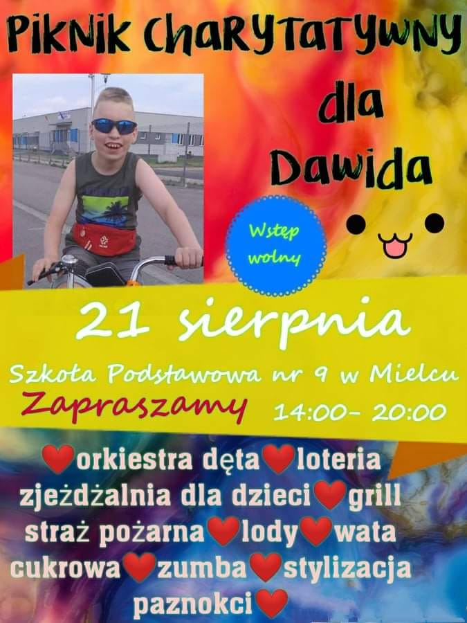 Charytatywny piknik dla Dawida z Mielca [PROGRAM-PLAKAT]