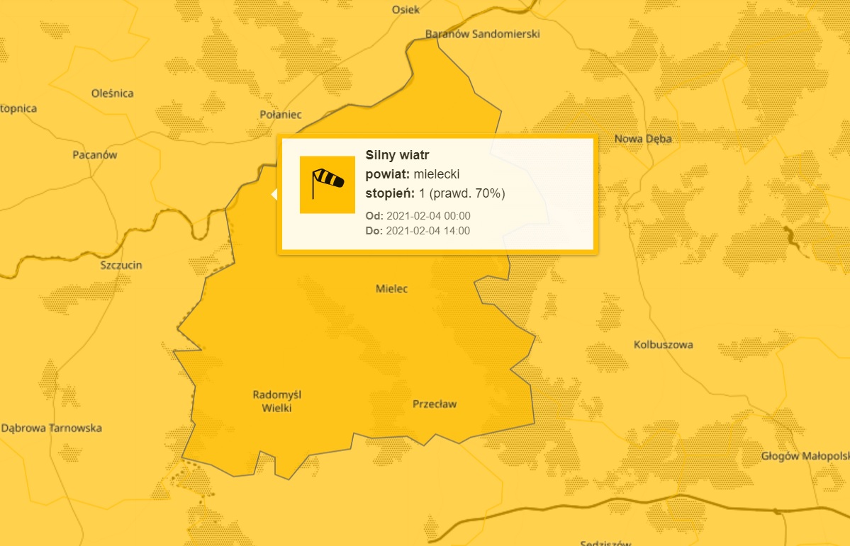 Grożą nam silny wiatr i wezbrana Wisłoka - Zdjęcie główne