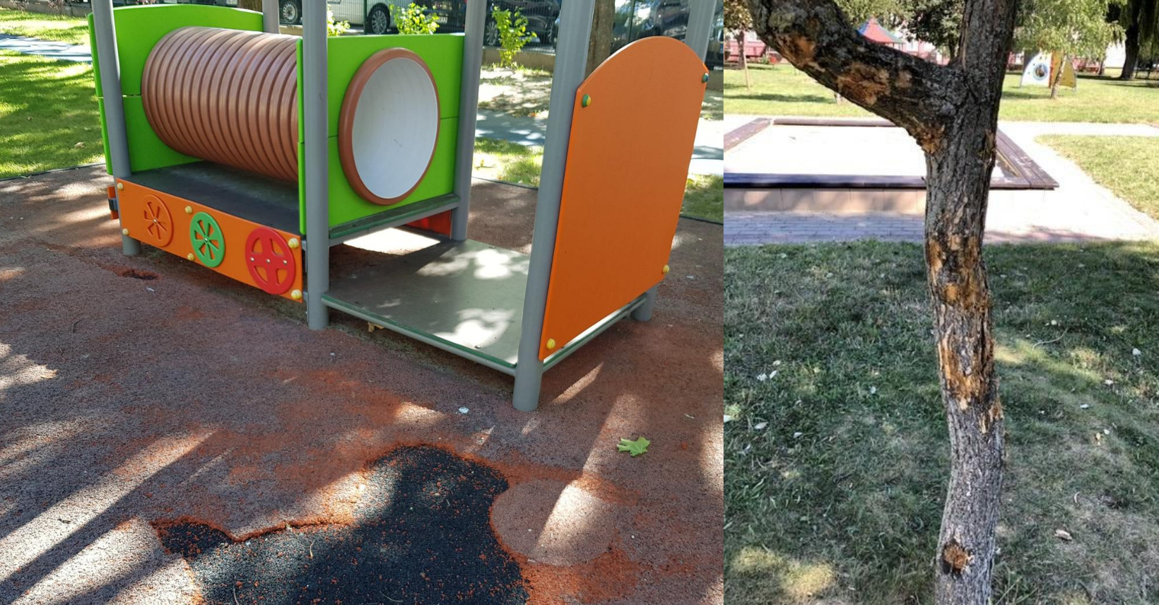 Liczne dewastacje przedszkolnych placów zabaw w Mielcu  - Zdjęcie główne
