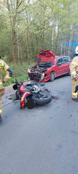 Przebendów. Zderzenie osobówki z motocyklem. Kierowca - pijany! [AKTUALIZACJA] - Zdjęcie główne