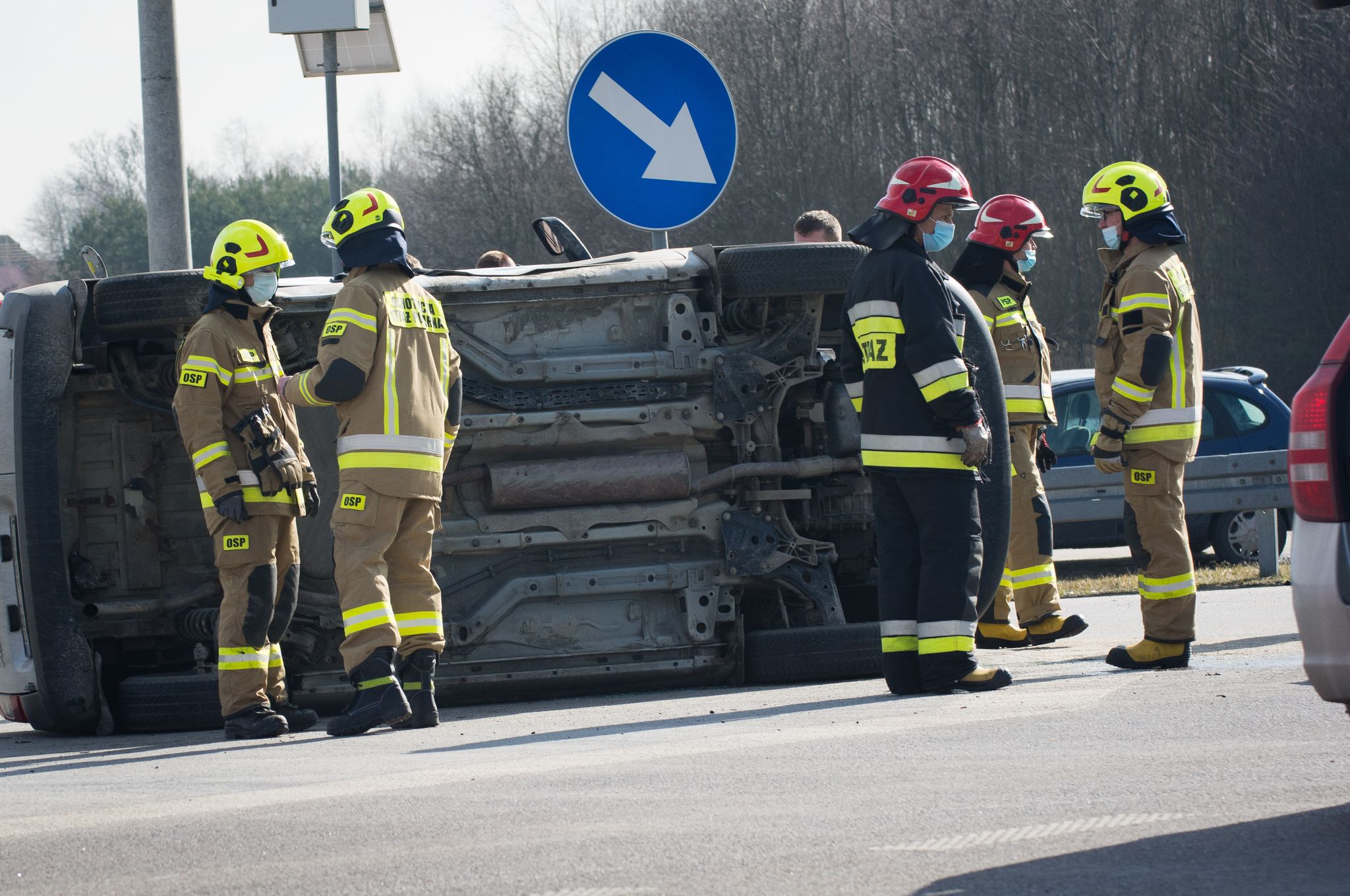 Zderzenie dwóch pojazdów na trasie Mielec - Połaniec [ZDJĘCIA] - Zdjęcie główne