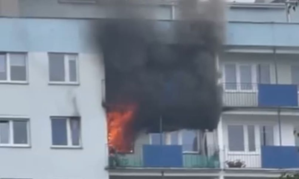 Podkarpacie: Pożar w jednym z wieżowców w Rzeszowie! Ogień utrudnia ewakuację kilku osób! [ZDJĘCIA, WIDEO] - Zdjęcie główne