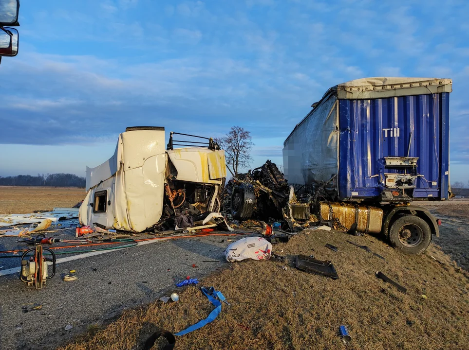 Tragiczny wypadek pod Szczucinem. Zderzyły się dwie ciężarówki [ZDJĘCIA] - Zdjęcie główne