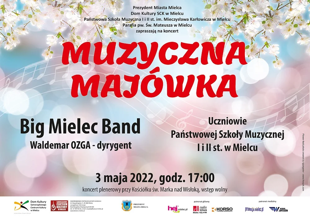 Muzyczna majówka w Mielcu już 3 maja w parku za kościołem św. Marka - Zdjęcie główne