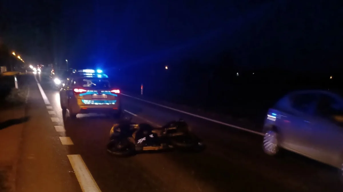 Wypadek z udziałem motocyklisty w Tuszymie. Policja wyjaśnia okoliczności - Zdjęcie główne