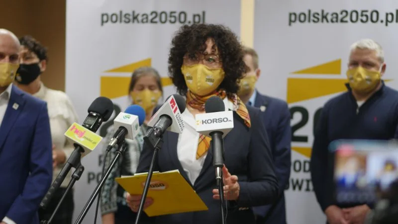 Konferencja prasowa działaczy "Polski 2050" w Mielcu