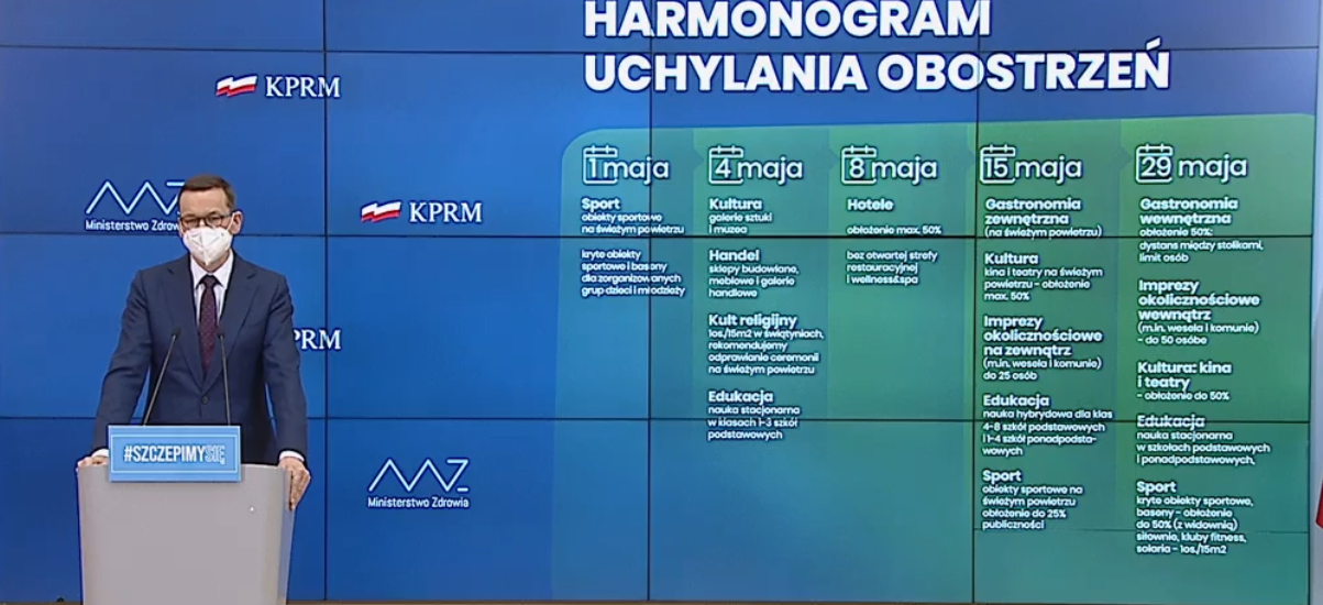 Konferencja prasowa Prezesa Rady Ministrów Mateusza Morawieckiego oraz ministra zdrowia Adama Niedzielskiego.