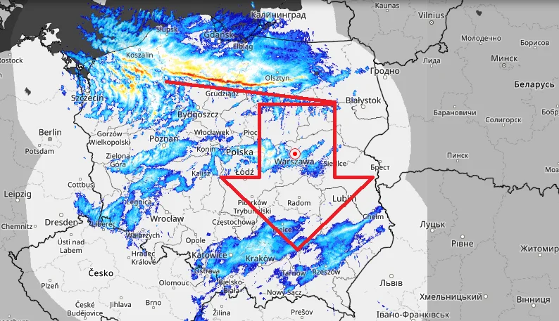 Ostrzeżenie przed silną wichurą i burzą śnieżną w powiecie mieleckim [MAPA RADAROWA] - Zdjęcie główne