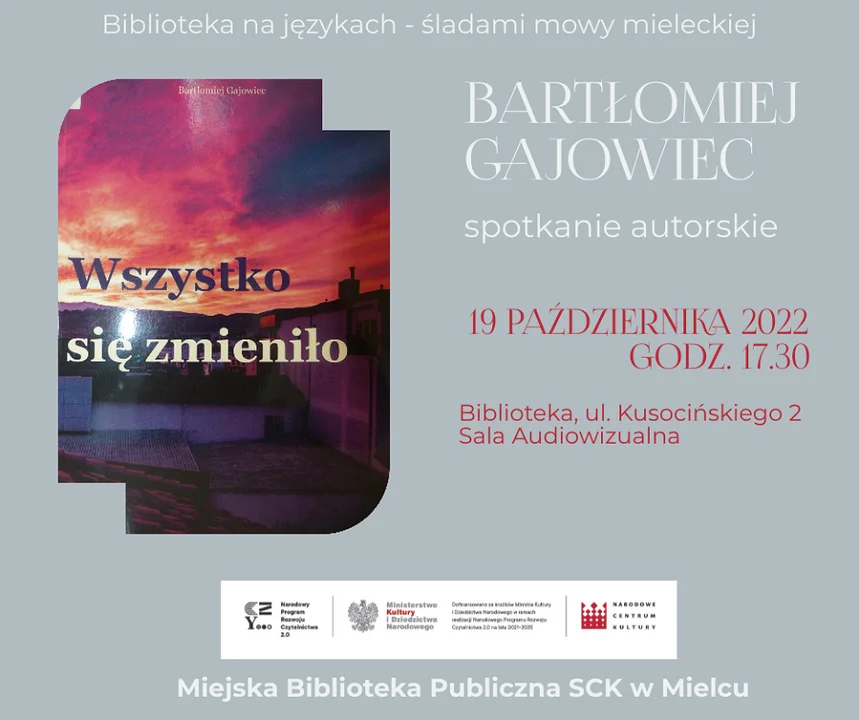 Biblioteka zaprasza na spotkanie z Bartłomiejem Gajowcem - Zdjęcie główne