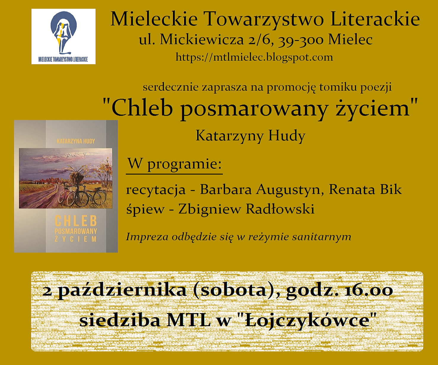 Promocja tomiku "Chleb posmarowany życiem" Katarzyny Hudy - Zdjęcie główne