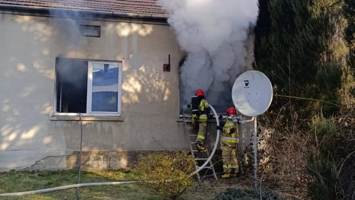 Tragiczny pożar w Pilźnie. Jedna osoba nie żyje, druga została ranna [ZDJĘCIA] - Zdjęcie główne