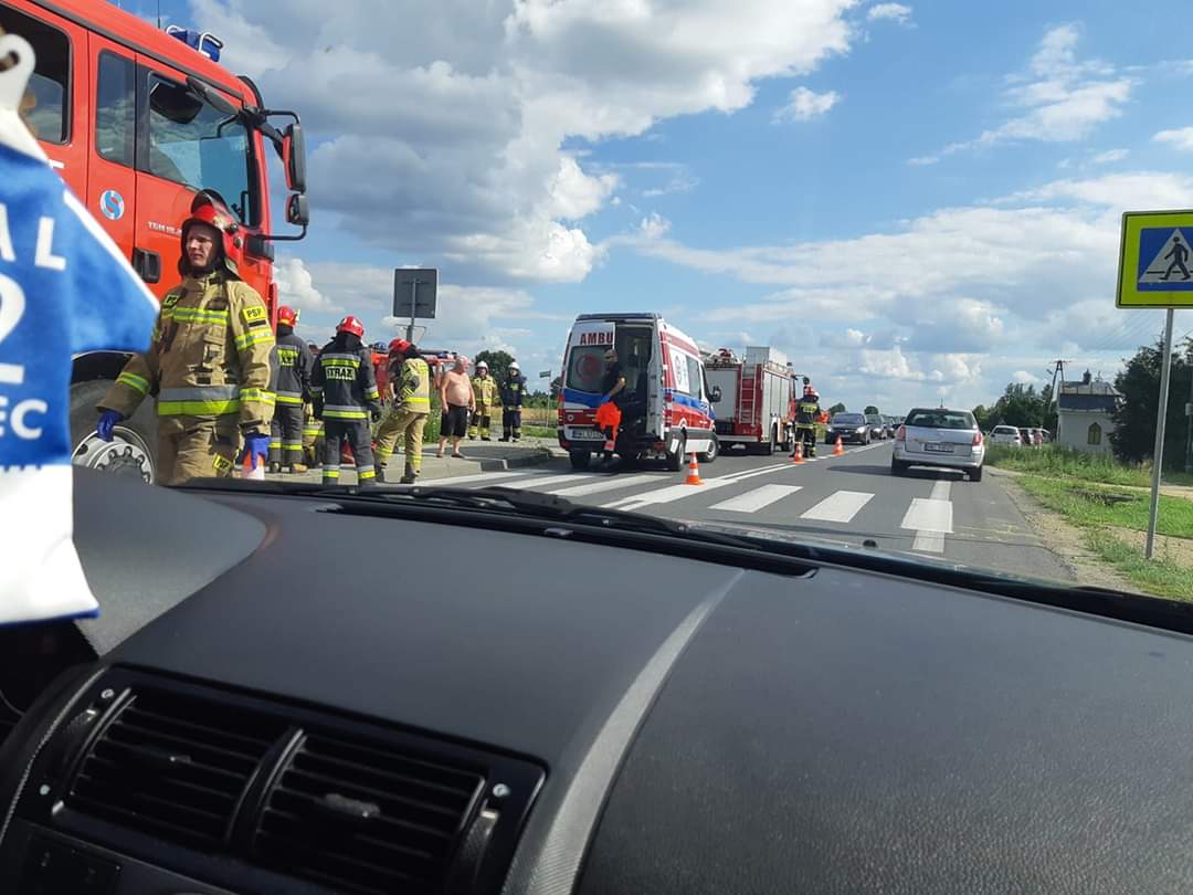 Wypadek na drodze Mielec - Dębica - Zdjęcie główne