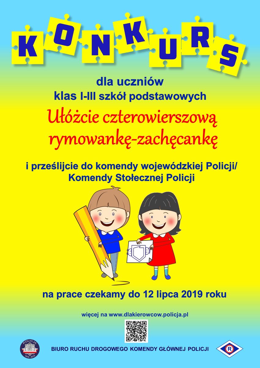 Twoje dziecko chętnie rymuje? Policja ogłosiła konkurs na  "odblaskowy" wierszyk  - Zdjęcie główne