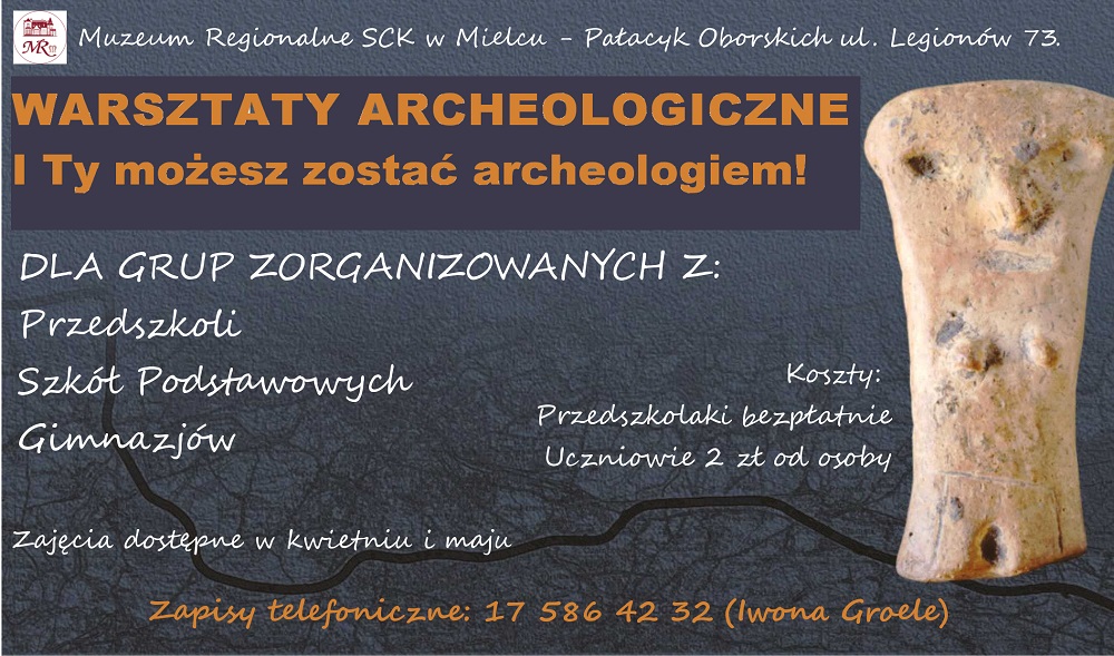 Warsztaty archeologiczne w Pałacu Oborskich - już niedługo - Zdjęcie główne