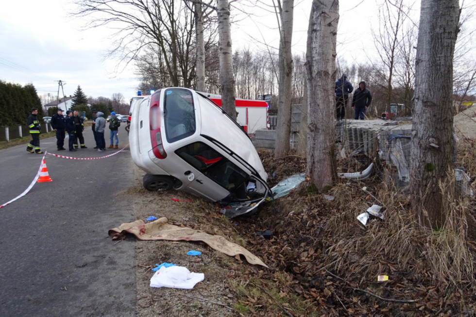 Z PODKARPACIA. Auto uderzyło w drzewo. Kierowca jest ciężko ranny! [FOTO] - Zdjęcie główne