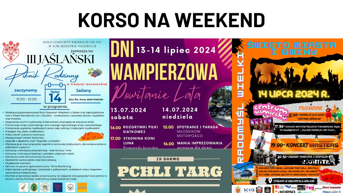 Brak planów na weekend? Zobacz jakie wydarzenia odbędą się 13-14 lipca w powiecie mieleckim [PLAKATY] - Zdjęcie główne