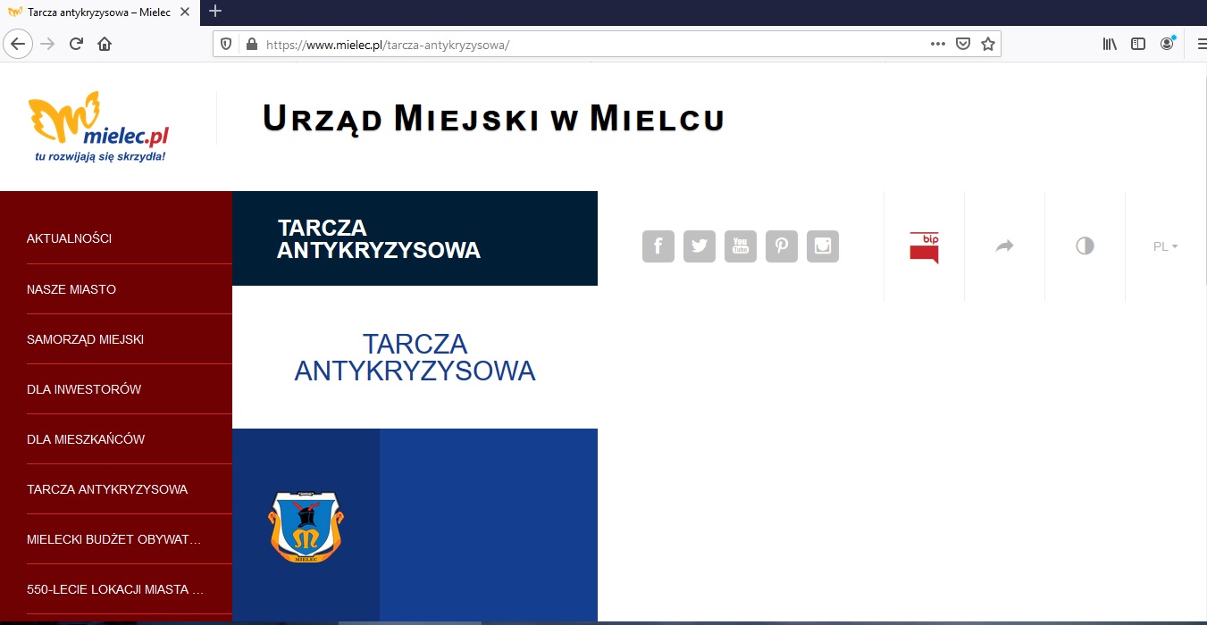 Strona internetowa miasta Mielca. Przedsiębiorcy – zwodzi - Zdjęcie główne