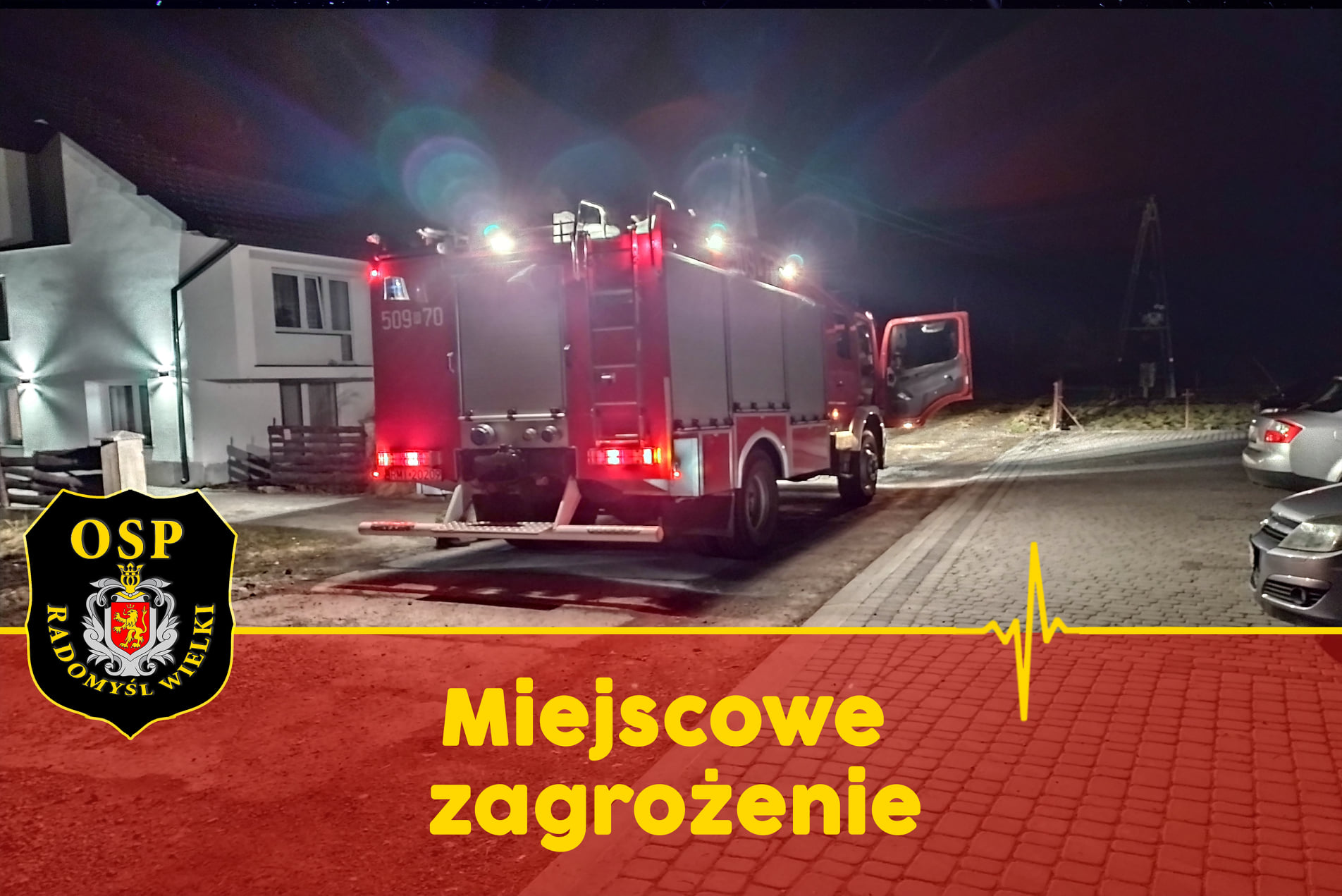 Nocna interwencja strażaków z OSP Radomyśl Wielki - Zdjęcie główne