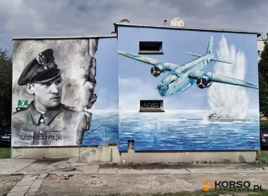 Street art - mural dla bohatera z 304 Dywizjonu Bombowego gotowy! Zobaczcie efekt końcowy!  - Zdjęcie główne