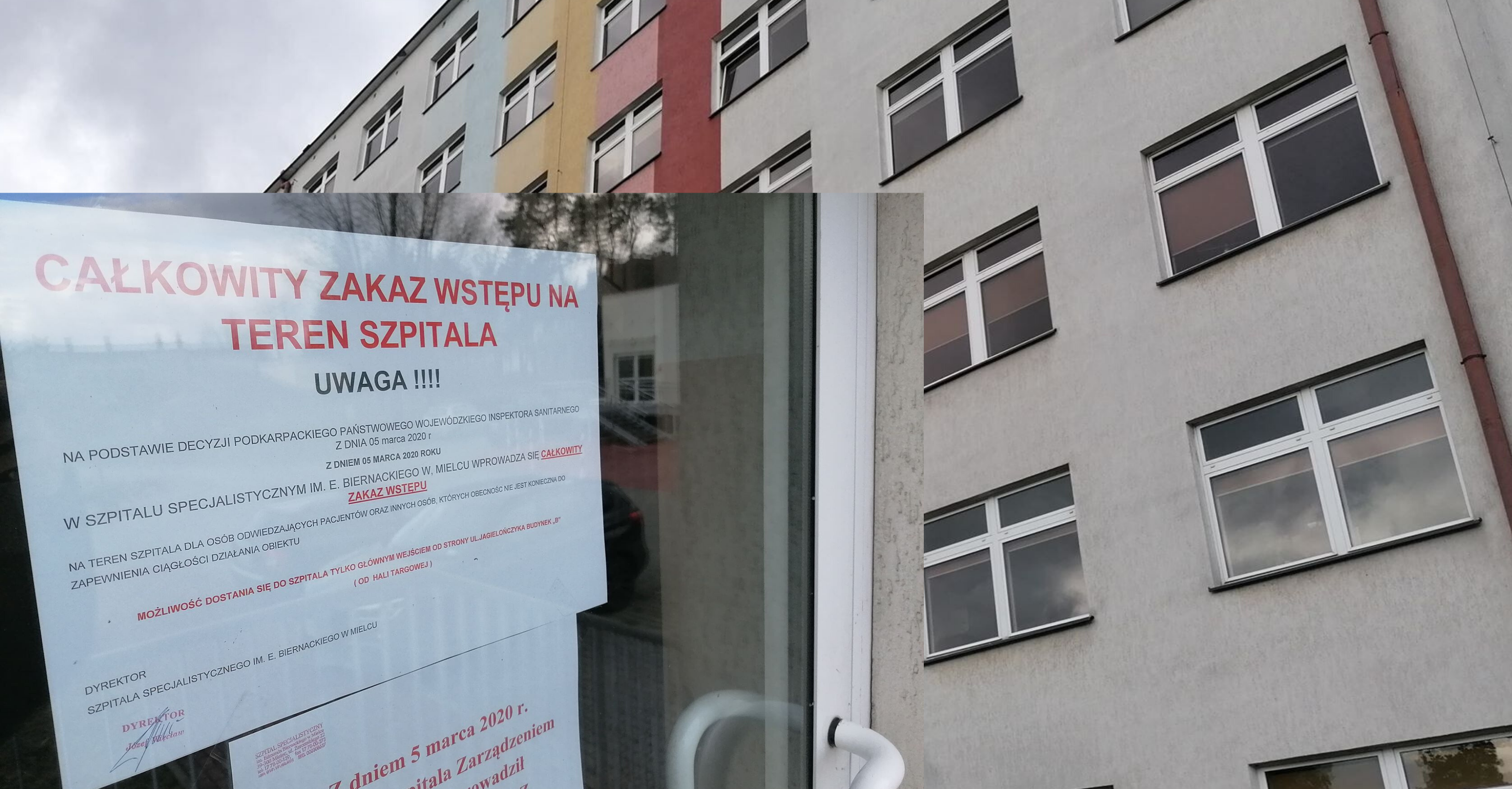 Mielecki szpital z zakazem wstępu! Niektórzy bagatelizują!  - Zdjęcie główne