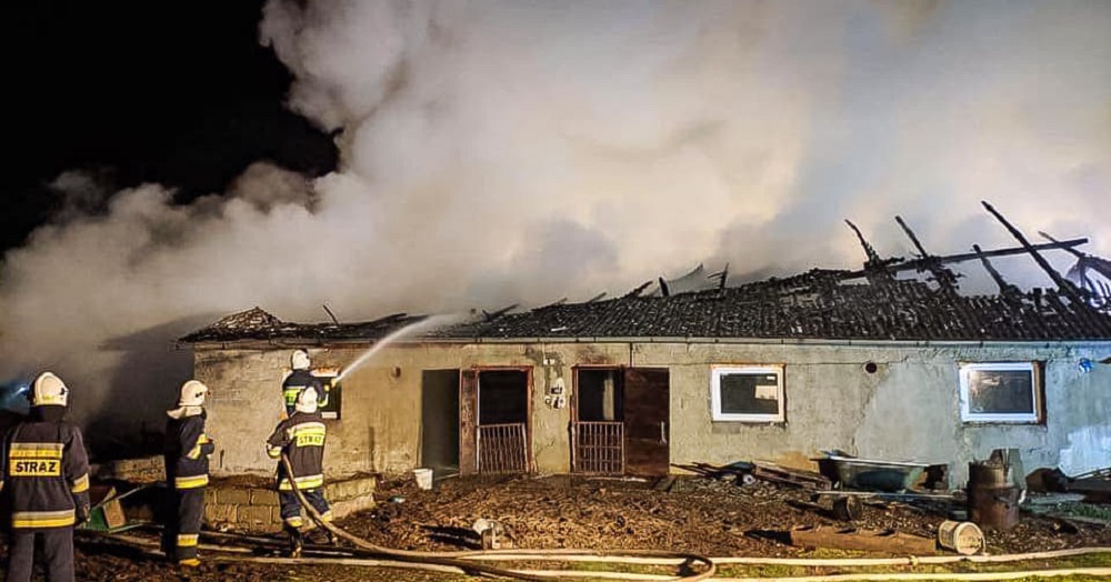 Blisko 40 strażaków walczyło z pożarem budynku gospodarczego! [FOTO] - Zdjęcie główne