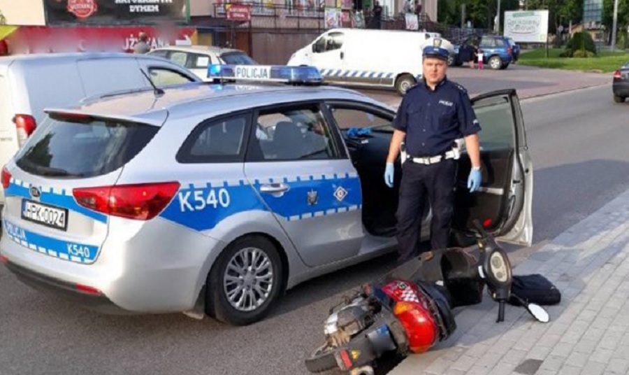 POWIAT KOLBUSZOWSKI. Grożąc śrubokrętem ukradł motorower. Policyjny pościg za obywatelem Danii - Zdjęcie główne