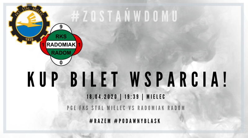 PGE Stal Mielec kontynuuje sprzedaż Wirtualnych Biletów. Tym razem można kupić bilet na mecz z Radomiakiem  - Zdjęcie główne