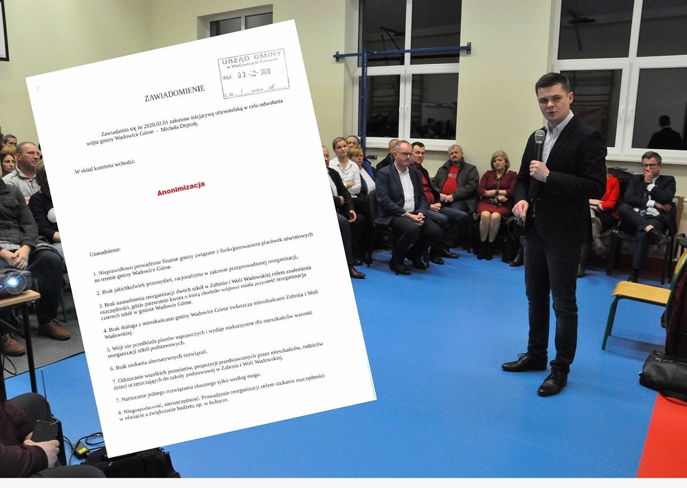 Chcą odwołać wójta Wadowic! To reakcja na reorganizację gminnej edukacji  - Zdjęcie główne