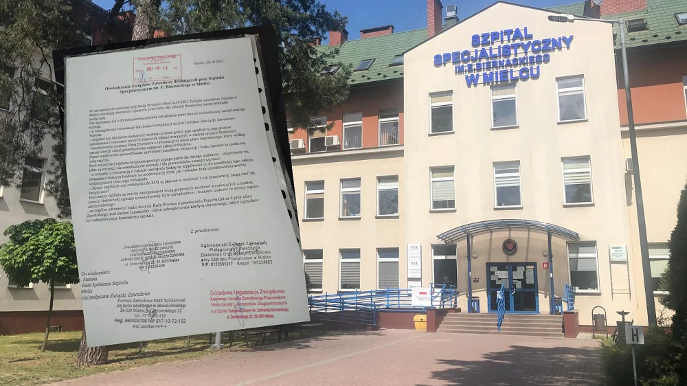 Organizacje związkowe w mieleckim szpitalu do Radnych i Starosty: piszą o sytuacji lecznicy - Zdjęcie główne