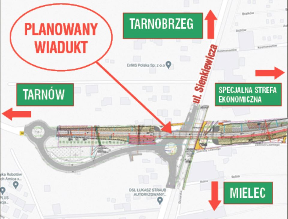 Nowy wiadukt nad linią kolejową ma zlikwidować korki w Mielcu - Zdjęcie główne