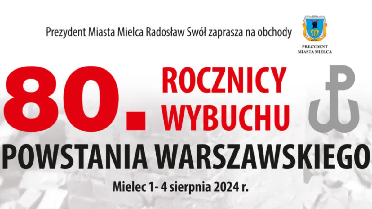 80. rocznica Powstania Warszawskiego. Program obchodów w Mielcu - Zdjęcie główne