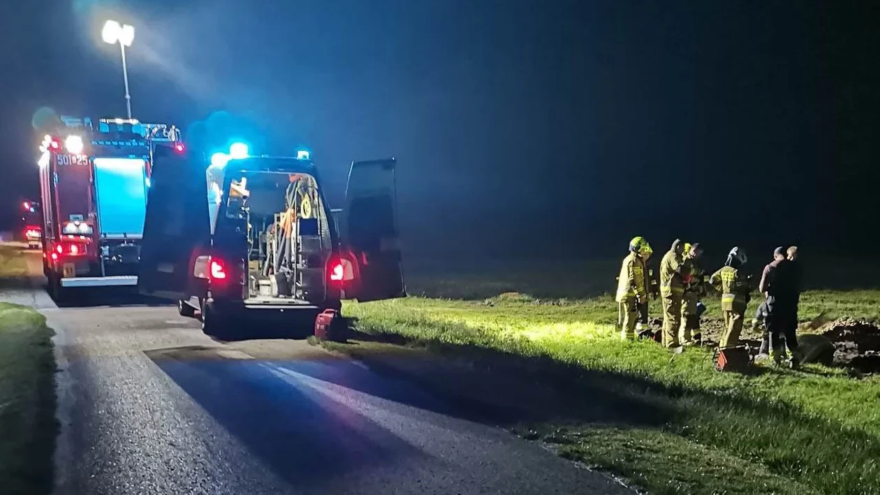 Niebezpieczny incydent. Koparka uszkodziła gazociąg - Zdjęcie główne