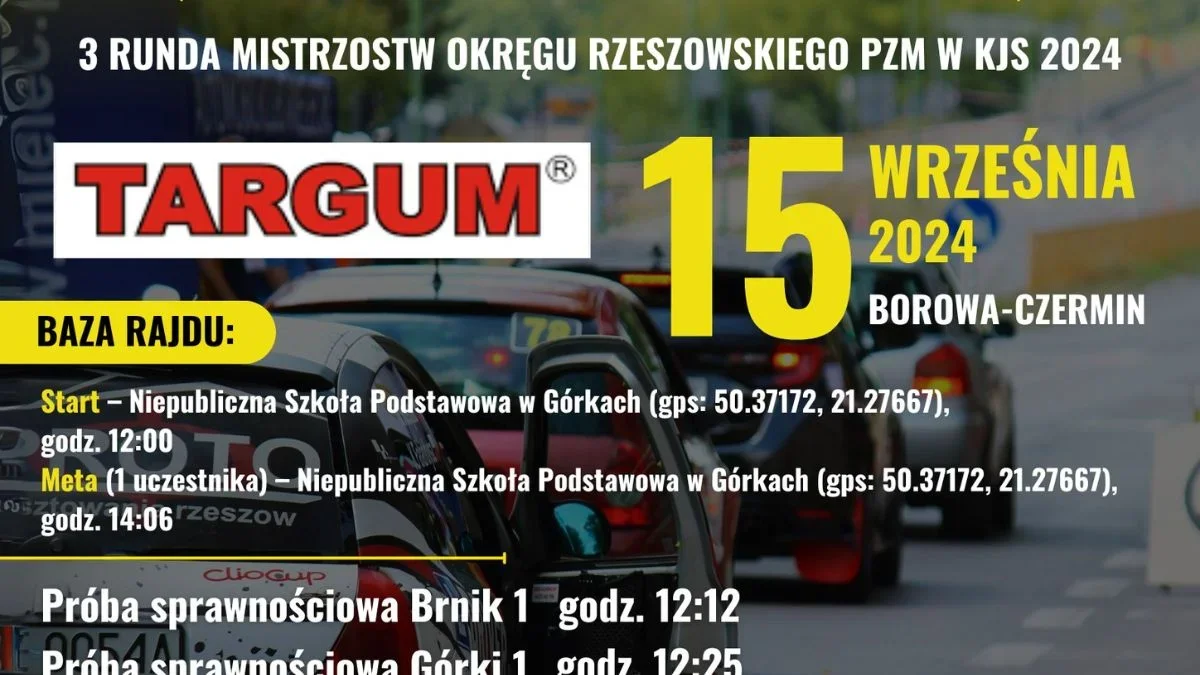 Już w niedzielę 15 września  odbędzie się XXI Międzygminny Rajd Mielecki TARGUM. Lista zawodników [ZDJĘCIA] - Zdjęcie główne