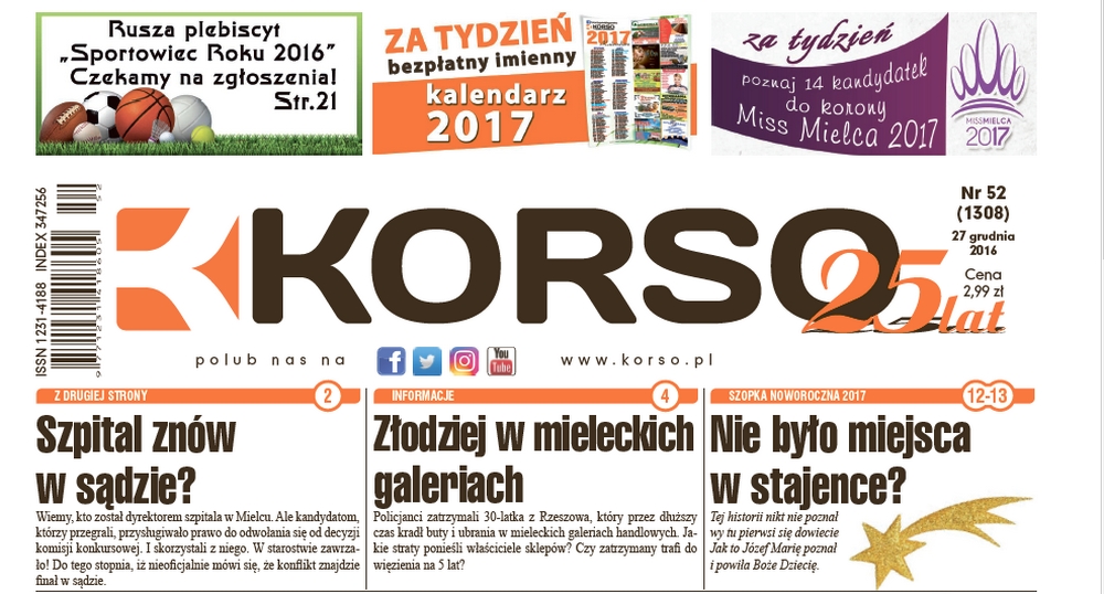 Tygodnik Regionalny Korso 52/2016 - Zdjęcie główne