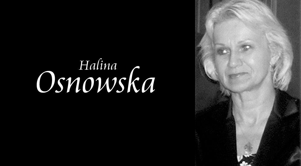 Odeszła Halina Osnowska - Zdjęcie główne