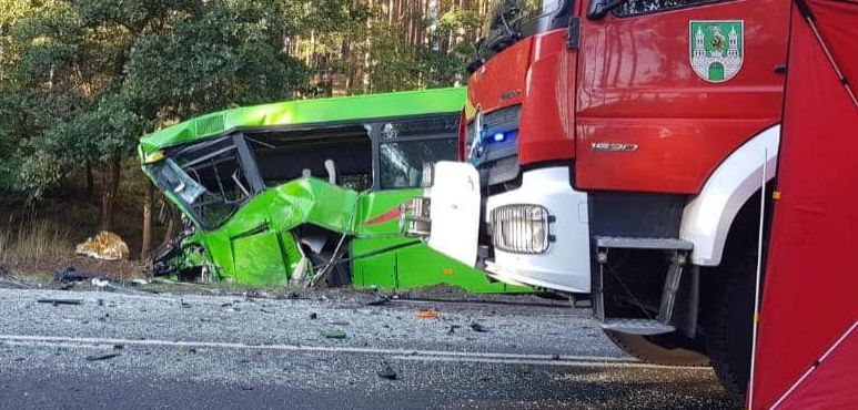 Pierwsze ustalenia śledczych po zderzeniu autobusu PKS z busem transportu medycznego - Zdjęcie główne