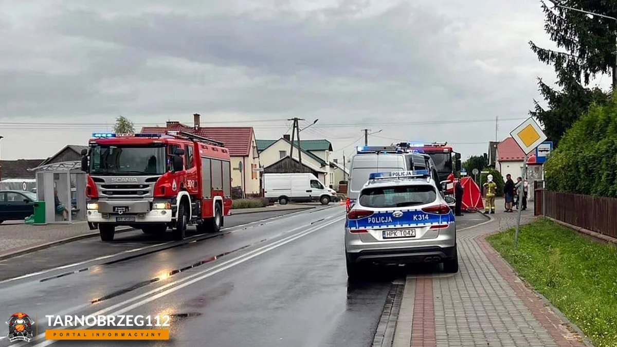 Śmiertelny wypadek w Baranowie Sandomierskim. Rowerzysta potrącony przez ciężarówkę [ZDJĘCIA] - Zdjęcie główne