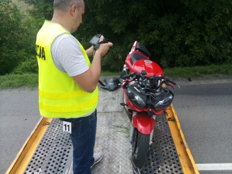Śmiertelny wypadek motocyklisty  - Zdjęcie główne